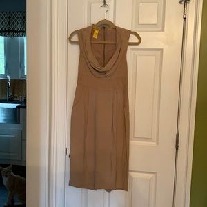 Silk cow neck dress